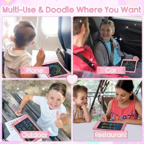 Miniatura 5 de FLUESTON Juguetes Tableta de Escritura LCD para Niños Pequeños, Juguetes para Niños y Niñas de 3, 4, 5, 6, 7, 8 años, 8.8 pulgadas, 1 unidad en 1