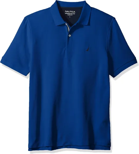 Miniatura 3 de Nautica playera polo clásica de mangas cortas, color sólido, para hombre