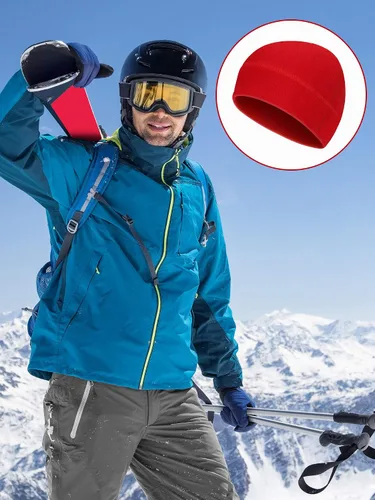 Miniatura 6 de 4 gorras de calavera para hombre, gorro de forro polar suave, grueso, resistente al viento, para exteriores, para mujer