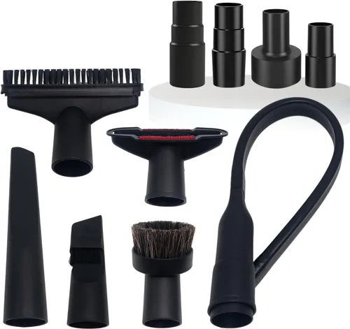 Accesorios y cepillos de aspiradora para aspiradora con adaptador de manguera, accesorios de aspiradora compatibles con manguera Shop-Vac de 2-1/2