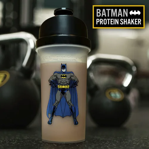 Miniatura 2 de Paladone Batman Protein Shaker - Botella mezcladora de 23 onzas, con licencia oficial de DC Comics