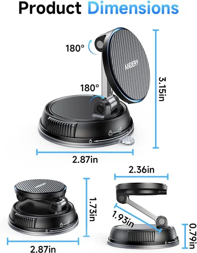 Miniatura 12 de ANDERY Solo para iPhone Magsafe cargador de montaje de automóvil