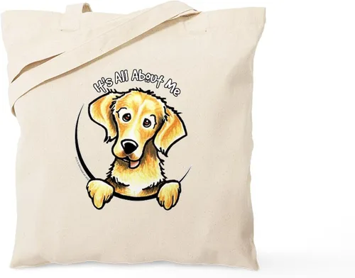 Miniatura 16 de CafePress Golden Retriever - Bolsa de lona natural para mamá, bolsa de compras reutilizable