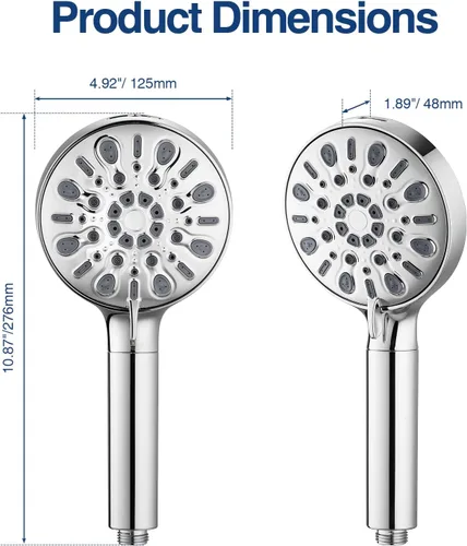 Miniatura 5 de Cabezal de ducha filtrado con 8 modos de pulverización, filtro de ducha de mano de alta presión para cabezal de ducha de filtro de agua dura
