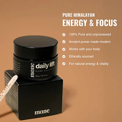 Miniatura 2 de Superior Mane Resina Shilajit Daily Lift Resina mineral natural con ácido fúlvico y oligominerales Apoya la concentración, la vitalidad