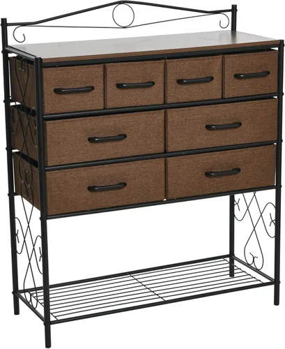 Miniatura 8 de Household Essentials - Cómoda de 8 cajones y mesa de entrada, colección Victoria Fresno