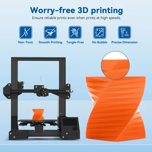 Miniatura 3 de 3DHoJor Filamento para impresora 3D de PLA de alta velocidad 1.75mm 1kg Carrete de cartón (2.2lbs) PLA rápido para una impresión hasta 5 veces más