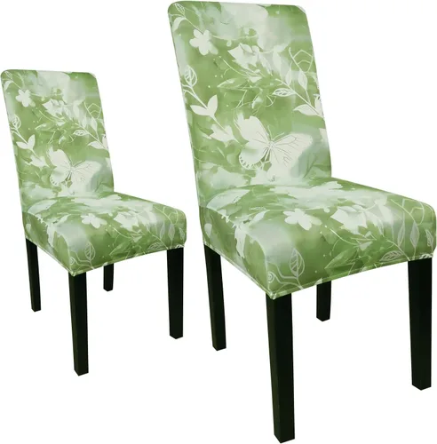 Miniatura 26 de JQinHome Juego de 8 fundas para sillas de comedor, fundas de alta elasticidad extraíbles y lavables, fundas protectoras de asiento para silla