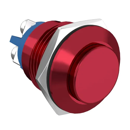 Miniatura 16 de STARELO 16 mm 5/8" Interruptor de botón momentáneo redondo alto 250 V de CA 5 A 12 V 36 V de CC 2 A 1NO SPST impermeable con carcasa de aluminio