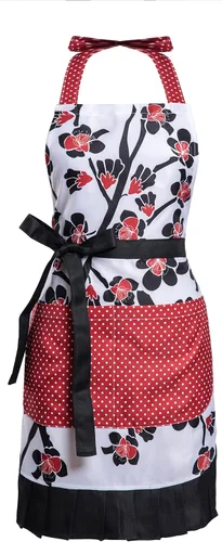 Miniatura 9 de Lindos Delantales de Patrón Floral Retro con Bolsillos Grandes para Mujeres Niñas Cocina Panadería Regalo para Madre Lindo paste