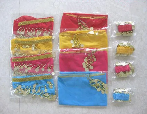Miniatura 3 de Lucky staryuan 2Pieces Kid Sequins Belly Dance Hip Scarf Wrap Belt