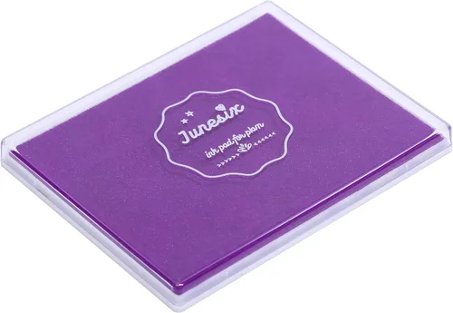 Miniatura 14 de Almohadilla de tinta de 5 x 4 pulgadas para manualidades, almohadilla de sello grande para sellos de goma, pintura de dedos (negro)