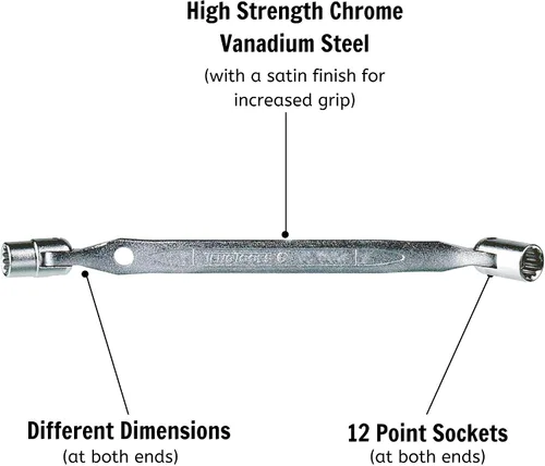 Miniatura 2 de Teng Tools 651819 - Llave métrica doble flexible/giratoria de 0.709 in x 0.748 in de 12 puntos
