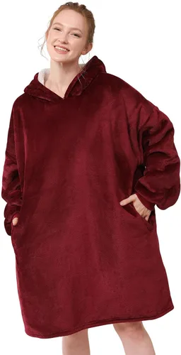 Miniatura 28 de LetsFunny Manta con Capucha, Sudadera Manta de Forro Polar Sherpa de Gran Tamaño Usable, Súper Suave Cálida y Acogedora con Bolsillo Gigante, Girasol