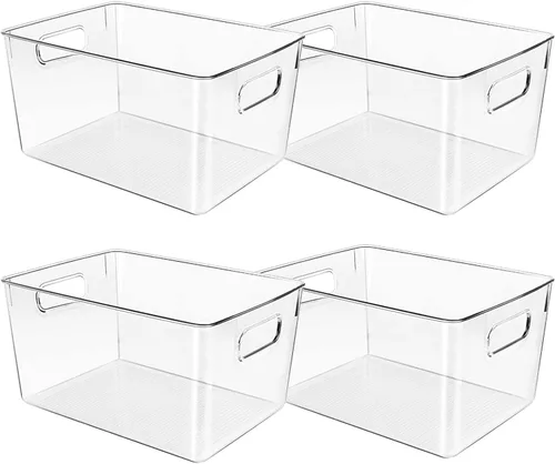 Miniatura 11 de Contenedores de almacenamiento de plástico transparente, perfectos para la organización de la cocina o la organización y almacenamiento