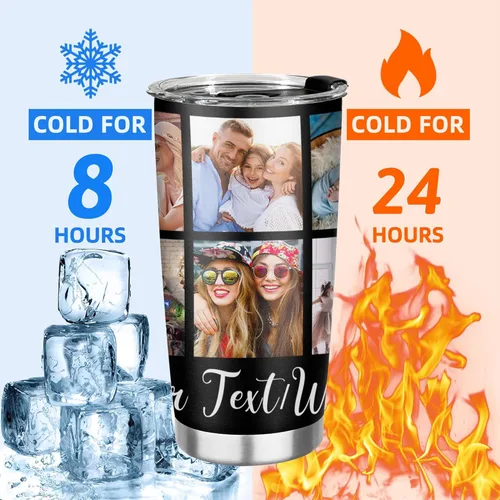 Miniatura 3 de Taza Personalizada de Viaje con Aislamiento al Vacío Personalizable con Tus Fotos y Texto Taza de Café Regalo de Navidad Cumpleaños