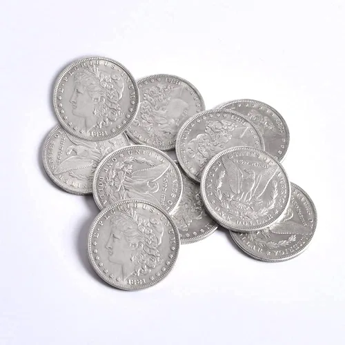 Miniatura 5 de SUMAG Monedas mágicas de metal, moneda de dólar de Morgan de acero, truco de magia (1.5 in de diámetro), accesorios mágicos, accesorios mágicos