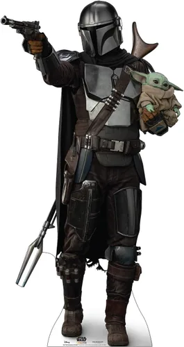 Miniatura 23 de Gráficos avanzados Star Wars: El mandalorian tamaño real cartón recorte Standups