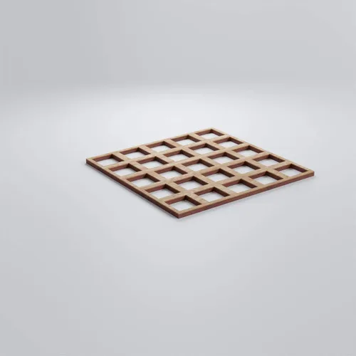 Miniatura 3 de 7 3/8"W X 7 3/8"H Extra Pequeña Manchester Decorativos Paneles De Pared De Madera De Calado, Roble Rojo