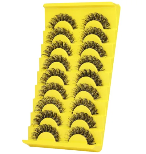 Miniatura 4 de Pestañas Postizas Rusas de Tira Pestañas Curvatura D Aspecto Natural Finas Pestañas de Visón Sintético Como Extensión de Pestañas Esponjosas