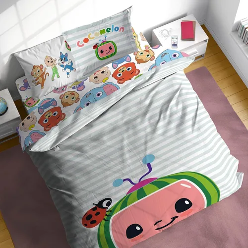 Miniatura 24 de Sunny Side Up Bluey & Friends - Juego de edredón tamaño completo, ropa de cama infantil de 7 piezas, incluye edredón, sábanas y funda de almohada