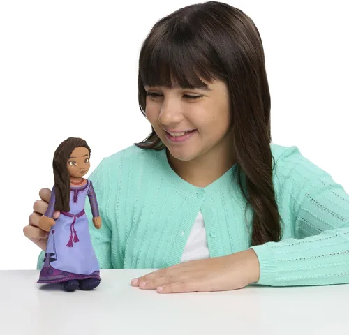 Miniatura 4 de Disney Wish - Asha de peluche parlante de 8 pulgadas, juguete interactivo, cabello negro y vestido morado, juguetes para niños de 2 años en adelante