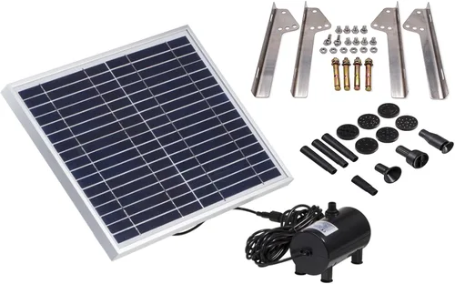 Miniatura 4 de Lewisia Kit de bomba de agua solar de 10 W con cabezales de pulverización de hongos y flores para estanque de bricolaje, piscina, jardín, patio