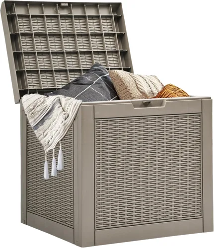 Miniatura 48 de YITAHOME Caja grande de resina de 100 galones, cajas de almacenamiento al aire libre para muebles de patio, cojines de exterior, herramientas