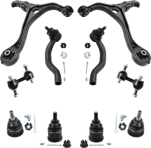 Miniatura 19 de Detroit Axle - Kit de suspensión frontal de 10 piezas para Jeep 2002-2004 Liberty, 2 brazos de control superiores con rótula 2 rótulas inferiores, 4