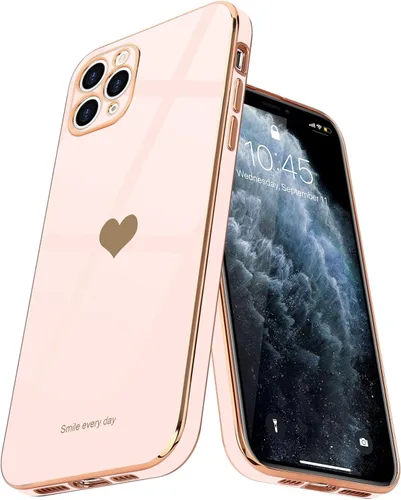 Miniatura 9 de Teageo Funda para iPhone 11 Pro Max para niñas y mujeres, lindo corazón de amor, cubierta trasera suave, protección completa elevada, protección