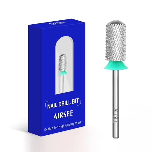 Miniatura 7 de AIRSEE Punta de broca de carburo de tungsteno para uñas acrílicas, cabeza de lima eléctrica Efile para manicura, pulido, arte, remoción de gel, 3/32