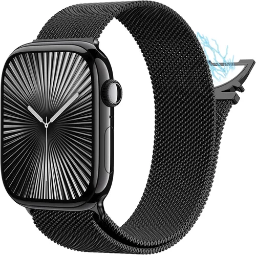 Miniatura 9 de Correa de malla milanesa compatible con Apple Watch Band de 1.929 in 1.811 in 1.772 in 1.732 in 1.654 in para hombres y mujeres, correa de metal más