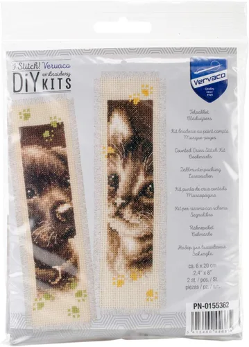 Vervaco Kit de bordado de punto de cruz para adultos, juego de punto de cruz preimpreso con diseño bordado en tela 100% algodón, plantillas de