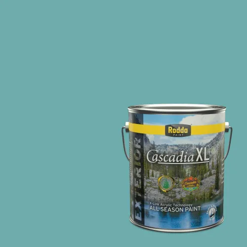 Miniatura 106 de Rodda Paint CASCADIA XL Pintura e imprimación satinada exterior en uno, cuarto de galón, Aquafir