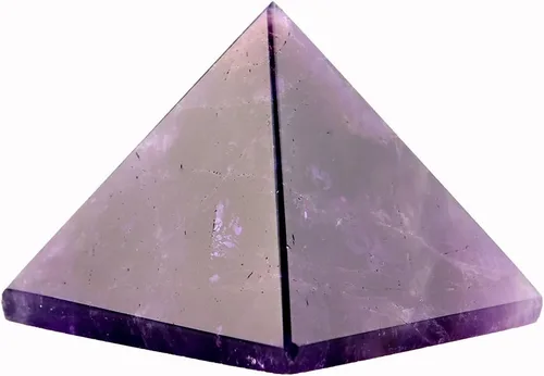 Amatista - Pirámide natural tallada con chakras, piedra de reiki, piedra de reiki, decoración del hogar, regalo de decoración, manualidades