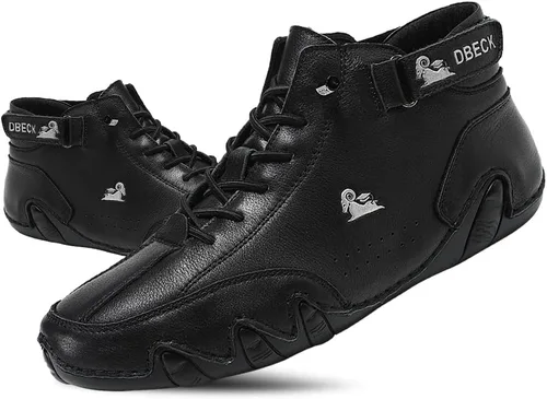 Miniatura 24 de JishinGal Botas Chukka de ante para hombre, ligeras, descalzas, para caminar, al aire libre, informales, italianas, hechas a mano, de caña alta, sin