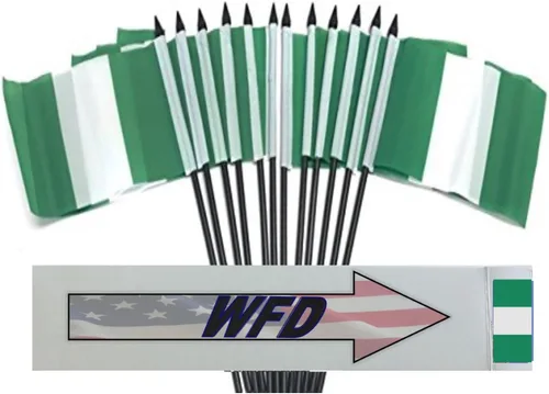 Miniatura 26 de World Flags Direct Banderas en miniatura de poliéster de Afganistán, paquete de 12, decoración de mesa de fiesta, desfiles, 4 x 6 pulgadas, verde