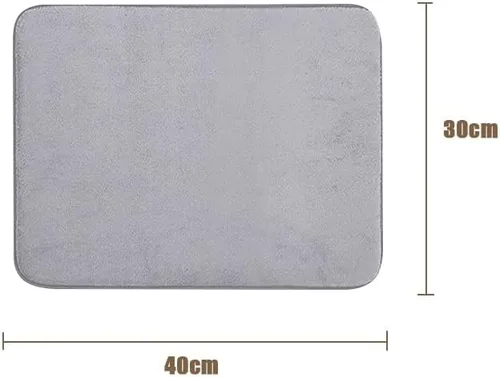 Miniatura 5 de Alfombra de Baño Super Absorbente, Felpudo De Espuma Viscoelástica, Antideslizante, Para Suelo Lateral De Bañera, Ducha, Inodoro Alfombra de baño