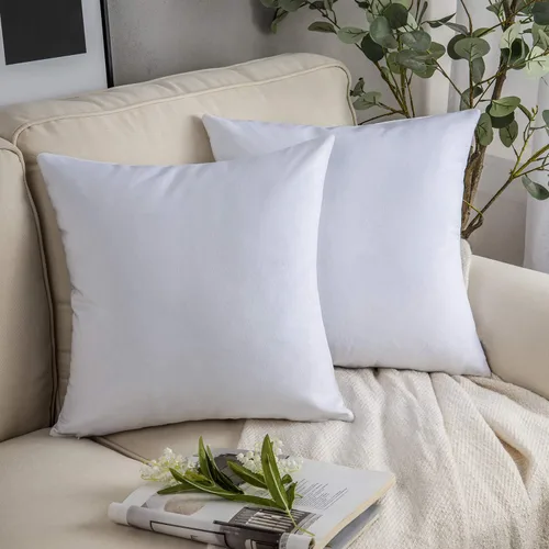 Miniatura 30 de Phantoscope Paquete de 2 Fundas de Cojín Decorativas de Terciopelo Suaves Sólidas Cuadradas para Sofá Color Taupe 22 x 22 pulgadas 55 x 55 cm Gris