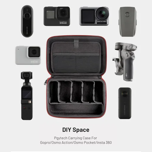 Miniatura 3 de PGYTECH Estuche de transporte para cámara, bolsa de almacenamiento, carcasa rígida a prueba de salpicaduras para OSMO Action 6/5 Pro/Pocket 4/3/Xtra