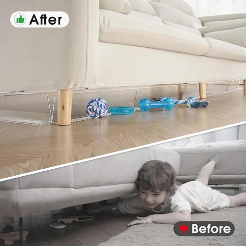 Miniatura 2 de BOWERBIRD Bloqueadores transparentes para debajo del sofá, evita que los juguetes se metan debajo del sofá, cama y otros muebles. Apto solo