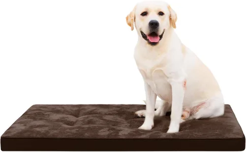 Miniatura 9 de EMSLX Cama para perros de tamaño grande, lavable, ultra suave, tapete para dormir para mascotas, parte inferior antideslizante, 35 x 22 pulgadas