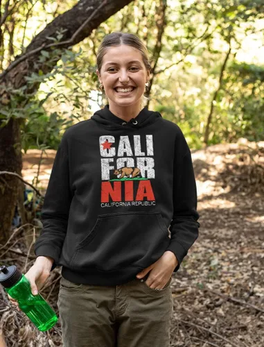 Miniatura 4 de Tstars Sudaderas con capucha de la bandera retro de California Bear Republic para mujer