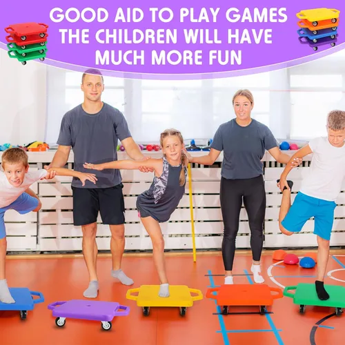 Miniatura 2 de Deekin 16 patinetas con asas, ruedas de plástico para niños, actividades físicas en interiores o exteriores, equipo deportivo y de juego