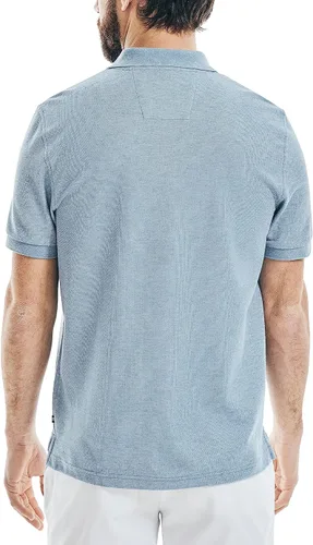 Miniatura 16 de Nautica playera polo clásica de mangas cortas, color sólido, para hombre