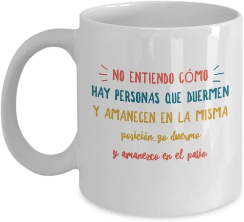 Miniatura 5 de Taza de Cafe Duermen Vaso, taza de téa divertidas, tazas personalizadas, taza de café inspiradoras, taza con mensajes positivos., 11onza, Negro