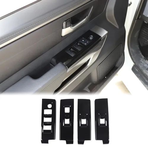 Miniatura 10 de Aunginsy Cubierta de Panel de Moldura de Botón de Elevación de Vidrio para Puerta de Automóvil Compatible con Toyota Tundra/Sequoia 2022-2025