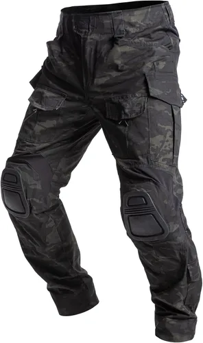 Miniatura 7 de YEVHEV G3 Pantalones de combate tácticos Pantalones tácticos Ropa militar Ropa de camuflaje Equipo de paintball con rodilleras para hombres