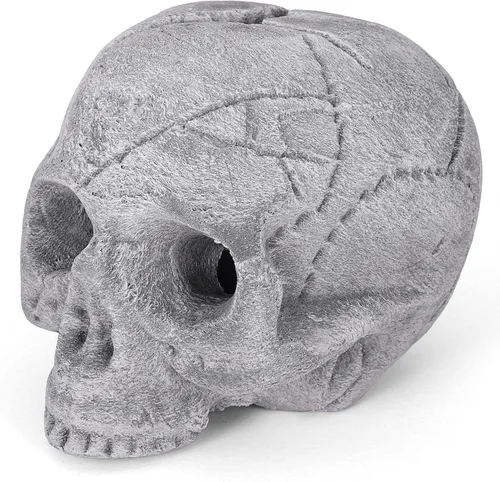 Miniatura 12 de Troncos de fuego de calavera de cerámica, calaveras de hoguera, troncos de calavera de cerámica, cabeza de esqueleto/decoración de calavera