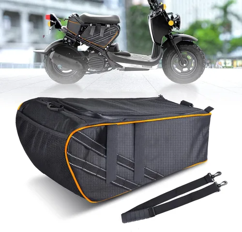 Miniatura 10 de Bolsa para debajo del asiento compatible con accesorios Honda Ruckus 2010-2025, bolsa de almacenamiento resistente al agua con marco lateral de Negro